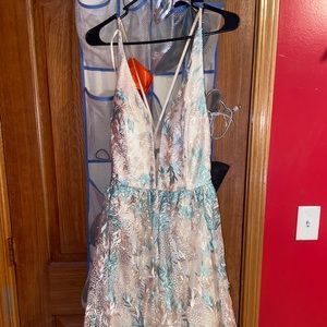 Long Gold Prom Dress